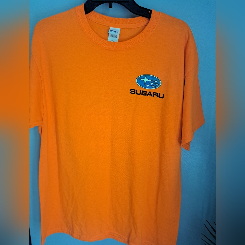 Subaru Ertle Racing Team Orange Tee  Size Large - Picture 5 of 7